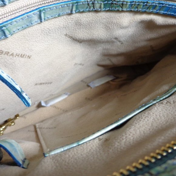 Brahmin Soldout Haven Ombre Green Blue Remy Crossbody Melbourne Leather … - Picture 7 of 15